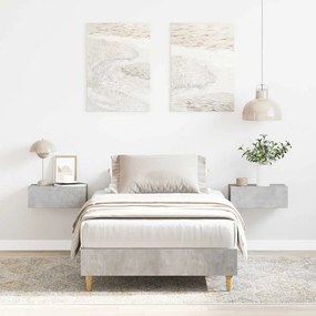 vidaXL Estrutura de cama s/ colchão 75x190 cm cinza cimento