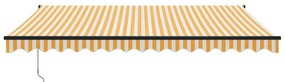Toldo retrátil automático 4x3 m amarelo e branco