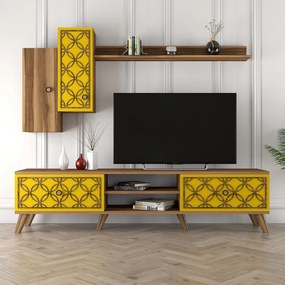 Unidade TV ClassS – Walnut Yellow – 180x44x35 cm