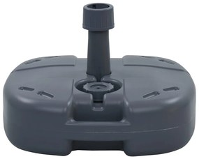 vidaXL Base para guarda-sol portável com areia/água cinzento