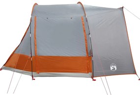 Tenda de campismo p/ 2 pessoas impermeável cinzento/laranja