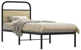vidaXL Estrutura cama s/ colchão derivados de madeira carvalho sonoma
