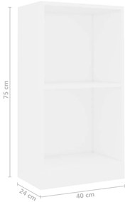 Estante 40x24x75 cm derivados de madeira branco