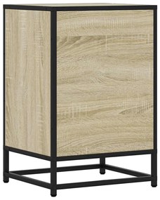 Mesa de cabeceira sonoma carvalho 40x34,5x60 cm madeira e metal