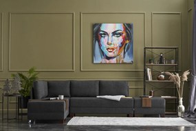Sofá-Cama de Canto Fly – Antracite – 210 x 70 x 280 cm