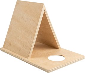 Porta Livros de Madeira Natural para Secretária e Escritório – Organizador Estável e Elegante