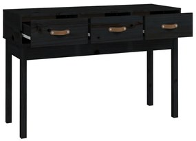 Mesa consola 114x40x75 cm madeira de pinho maciça preto