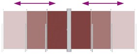 Toldo lateral retrátil 200x600 cm castanho