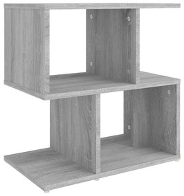 Mesa cabeceira 2pcs 50x30x51,5cm deriv. madeira cinzento sonoma