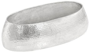 Mesa de centro martelada 100x50x28 cm prateado