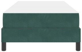 Cama box spring com colchão Verde Escuro 90 x 200 cm Veludo