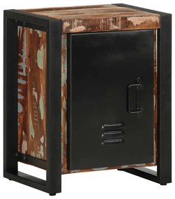 Mesa de cabeceira multicor 40x30x51cm madeira maciça recuperada