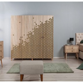 Roupeiro Imaj – Carvalho Sonoma – 180x192x52 cm