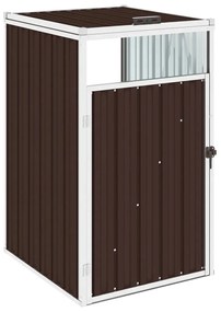 Abrigo para caixote do lixo 72x81x121 cm aço castanho