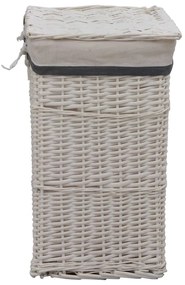Cesto de roupa suja salgueiro branco