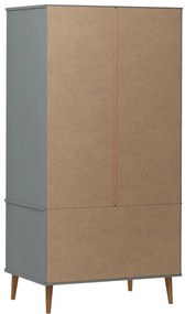 Roupeiro MOLDE 90x55x175 cm pinho maciço cinza