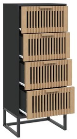 Aparador alto 40x30x95 derivados de madeira preto