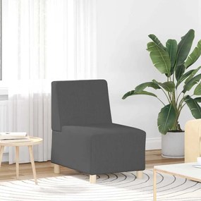 vidaXL Poltrona sem braços 55 cm tecido corduroy cinzento-escuro