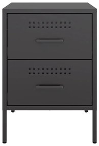 Mesa de cabeceira 36x39x50,5 cm aço preto
