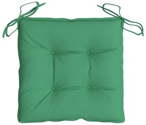 Almofadões de cadeira 2 pcs 40x40x7 cm tecido oxford verde