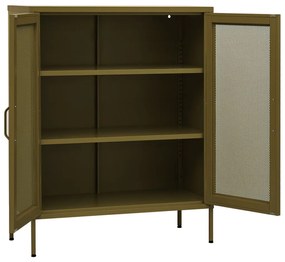 Armário de arrumação aço 80x35x101,5 cm verde-azeitona