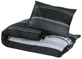 Conjunto de capa de edredão 140x200cm algodão preto e branco
