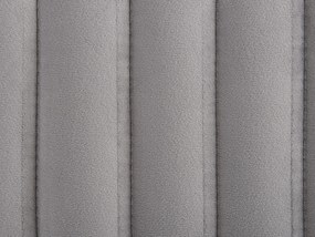 Tamborete em veludo 45 x 45 cm cinzento claro DAYTON Beliani