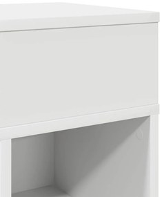 Mesa de cabeceira com gaveta 25x31x66 cm branco