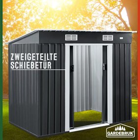 Abrigo Jardim para ferramentas em metal 196x122x182 cm antracite