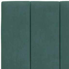 Cama com colchão 180x200 cm veludo verde-escuro