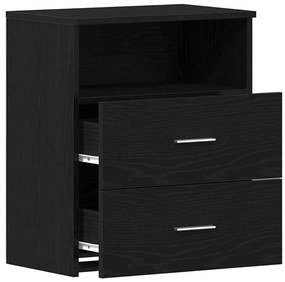 Cabeceiras vidaXL 2 unidades Carvalho Preto 50x32x60cm Madeira de Enge