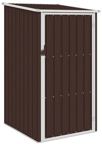 Abrigo de jardim 87x98x159 cm aço galvanizado castanho