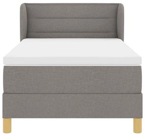 Cama Box com Colchão vidaXL Taupe 80x200 cm Tecido