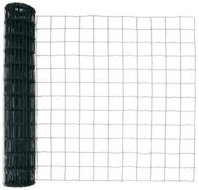 Cerca Euro com 7 postes 1.4 x 10 m em aço galvanizado verde