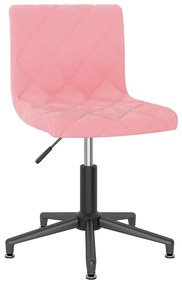 vidaXL Cadeira de jantar giratória veludo rosa