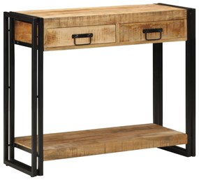 Mesa Console vidaXL 90x33x75 cm Madeira de Mangueira Sólida e Rústica