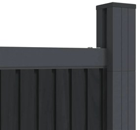 Painel de vedação WPC 173x186 cm cinza