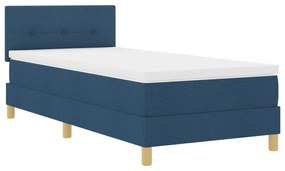 Cama Box Spring com Colchão Azul 80x200 cm Tecido