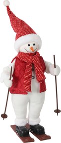 HOMCOM Papai Noel Esquiador Cantor, 65 cm, figura de Natal animada com esquis, bastões e ativação por som/toque | Aosom Portugal