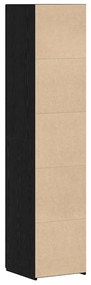 Alto Armário Carvalho Preto 40x42.5x185 cm Madeira Engenhada