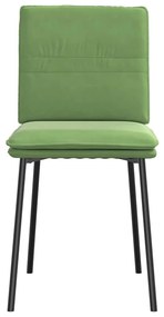 Cadeiras de jantar 2 pcs veludo verde-claro