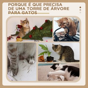 PawHut Arranhador para Gatos Altura 91 cm Arranhador para Gatos de 3 N