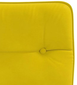 Cadeiras de jantar 6 pcs veludo amarelo