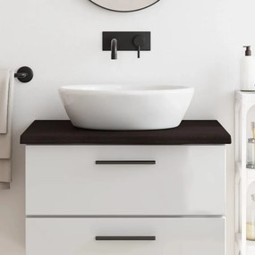 vidaXL Bancada p/ WC 80x60x(2-4)cm madeira tratada maciça castanho
