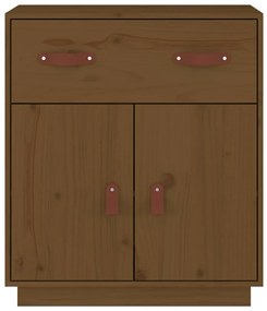 Aparador 65,5x40x75 cm madeira de pinho maciça castanho mel
