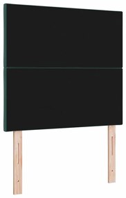 <strong>Cabeceira </strong> em <strong>veludo verde escuro</strong> co