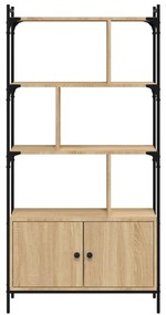 Estante c/ portas 76,5x30x154,5cm deriv.madeira carvalho sonoma