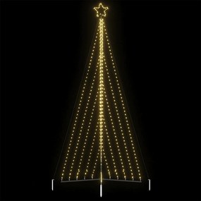 vidaXL LED Árvore de Natal 570 LEDs Branco Quente 399 cm