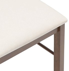 Cadeiras de jantar com almofadões 2 pcs madeira maciça castanho