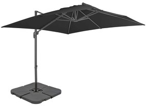 Guarda-sol de jardim com base portátil antracite